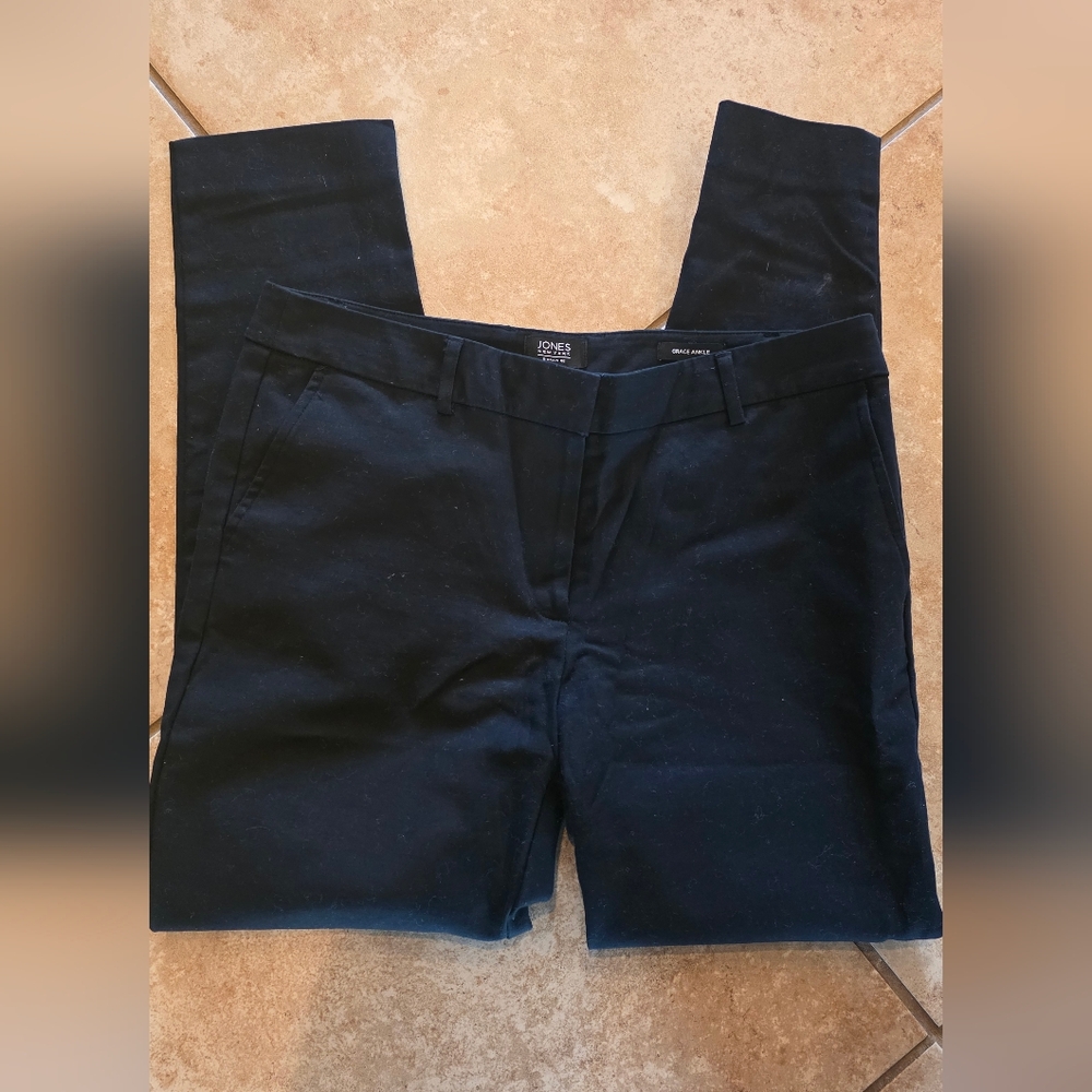 Jones New York Black Grace Ankle Dress Pants SZ 6